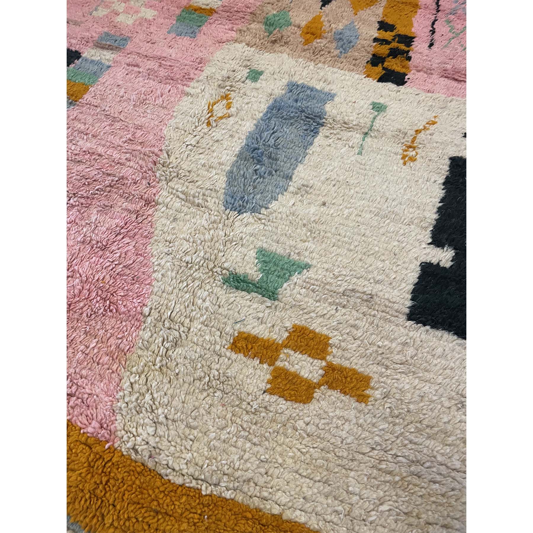 Pink abstract Moroccan living room rug - Kantara | Moroccan Rugs