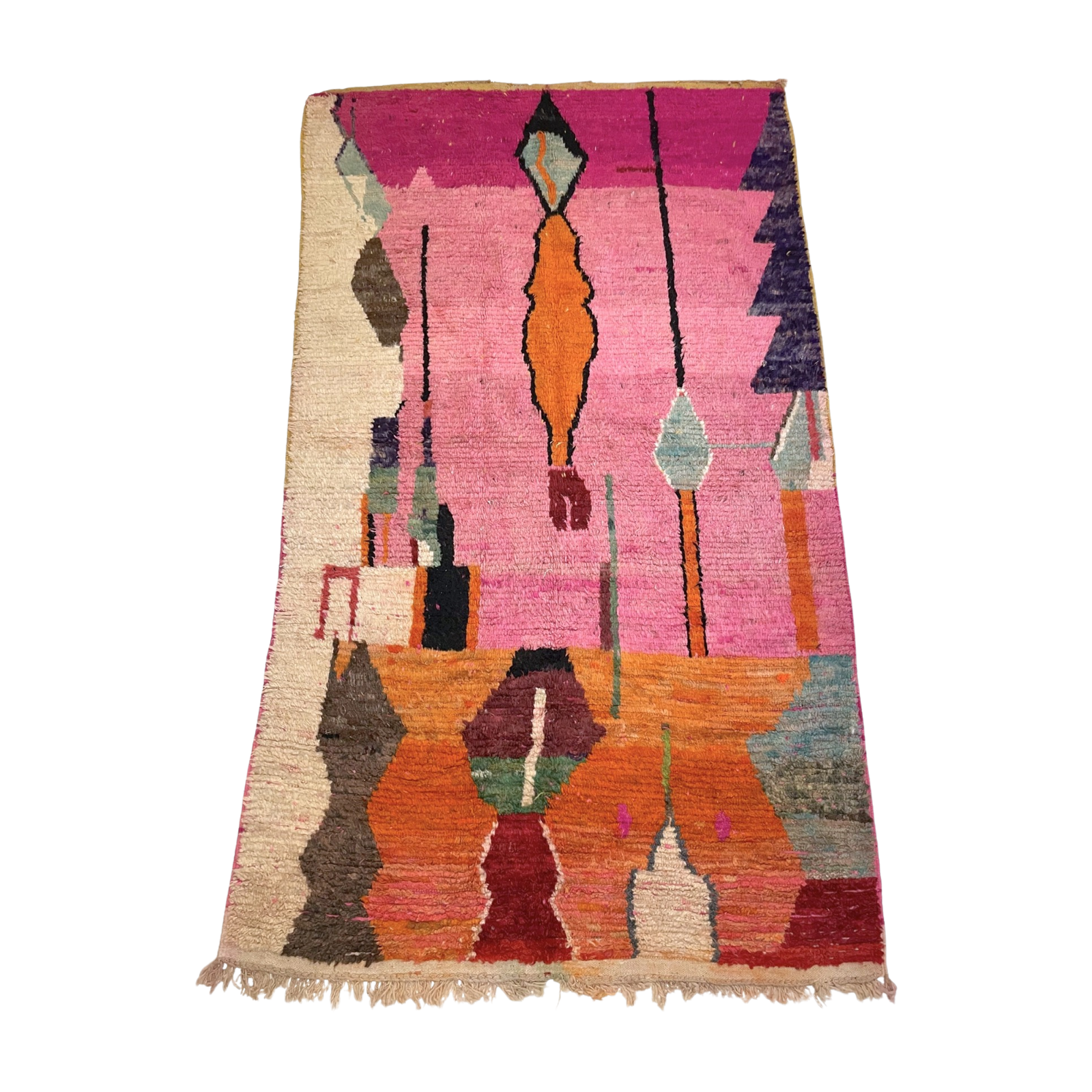 Colorful pink Moroccan living room rug - Kantara | Moroccan Rugs