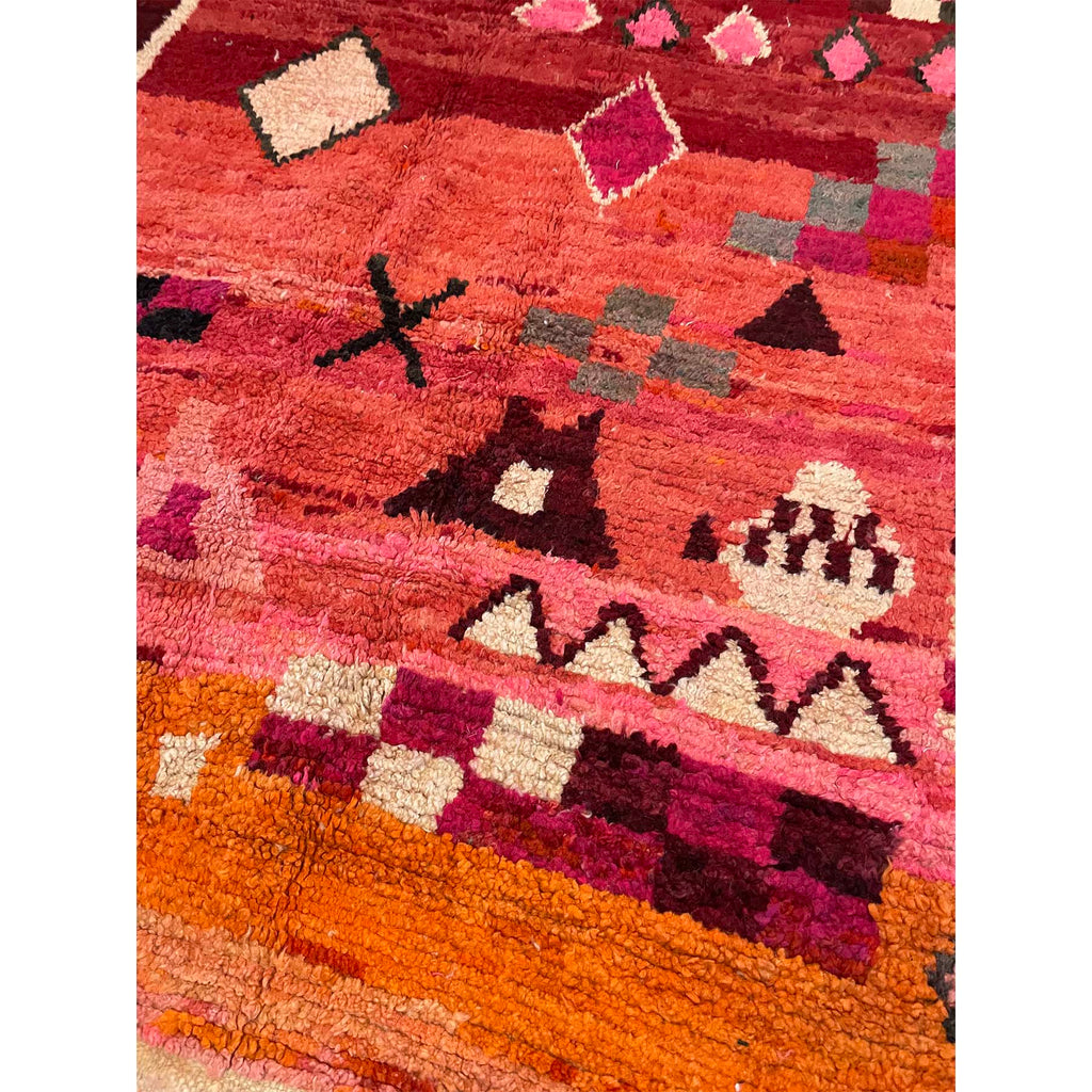 Pink red and orange Moroccan area rug - Kantara | Moroccan Rugs
