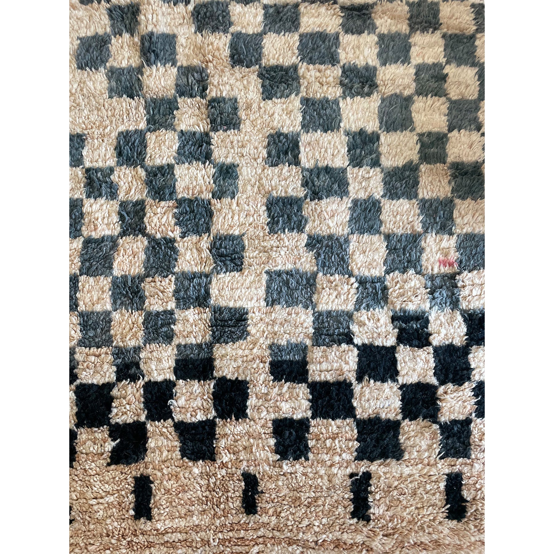 Mid century modern Moroccan checker print rug - Kantara | Moroccan Rugs
