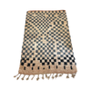 White and black Moroccan checkerboard rug - Kantara | Moroccan Rugs