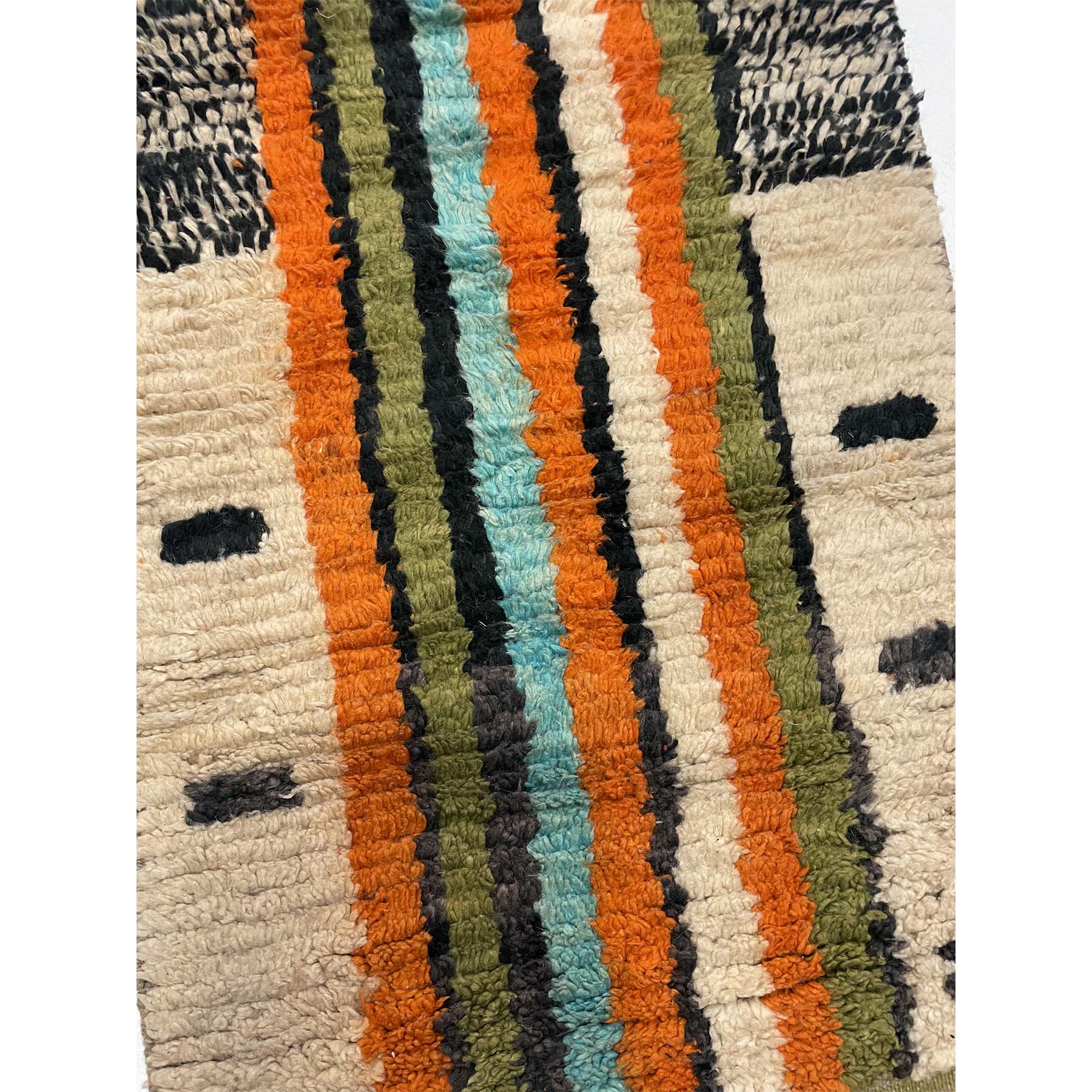 Geometric striped Moroccan hallway runner rug - Kantara | Moroccan Rugs