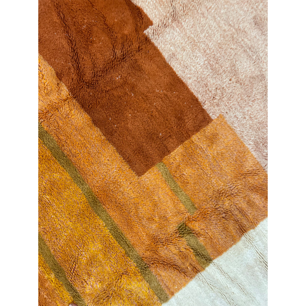 Colorful Moroccan living room rug with geometric design - Kantara | Moroccan Rugs
