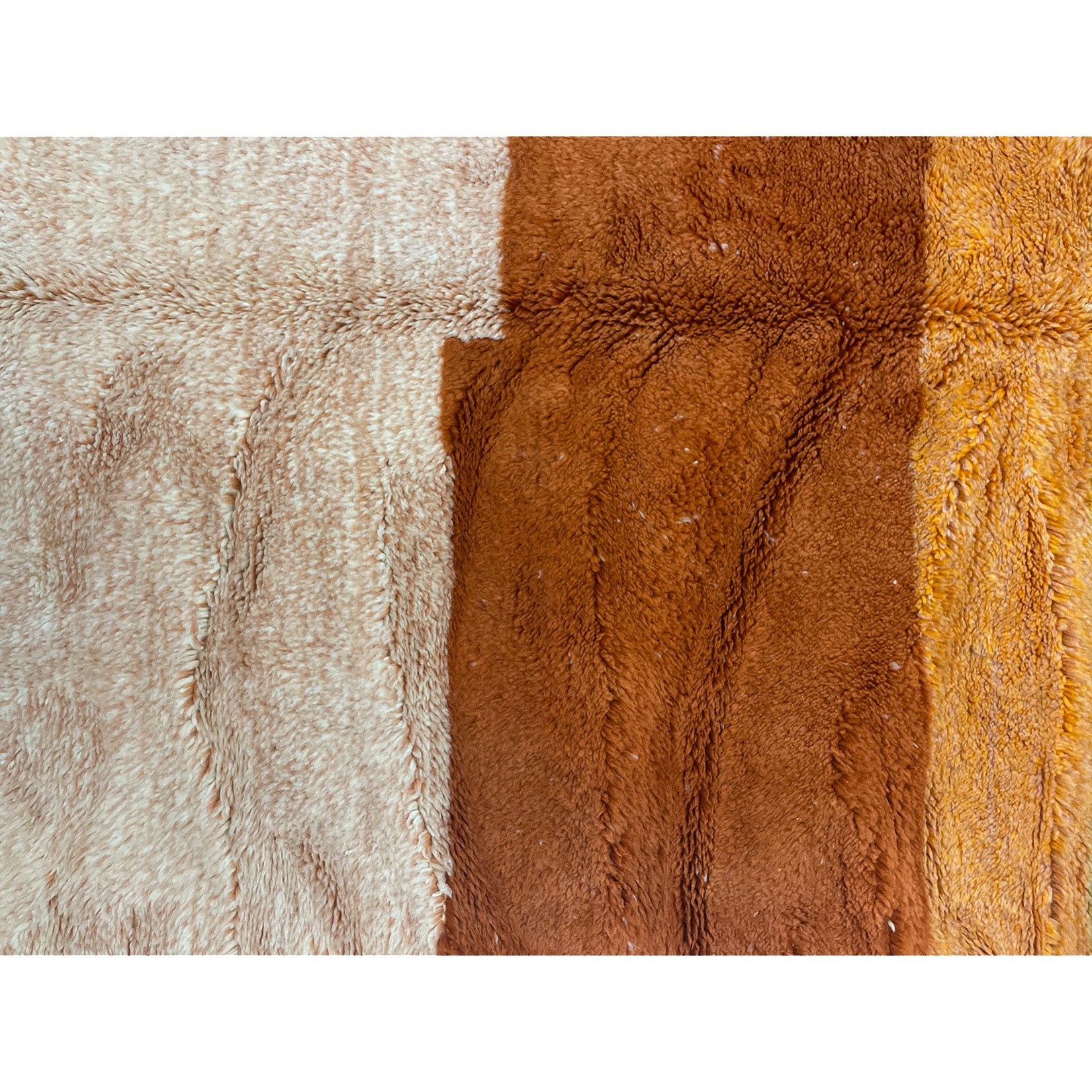 Plush handknotted Moroccan area rug in orange - Kantara | Moroccan Rugs