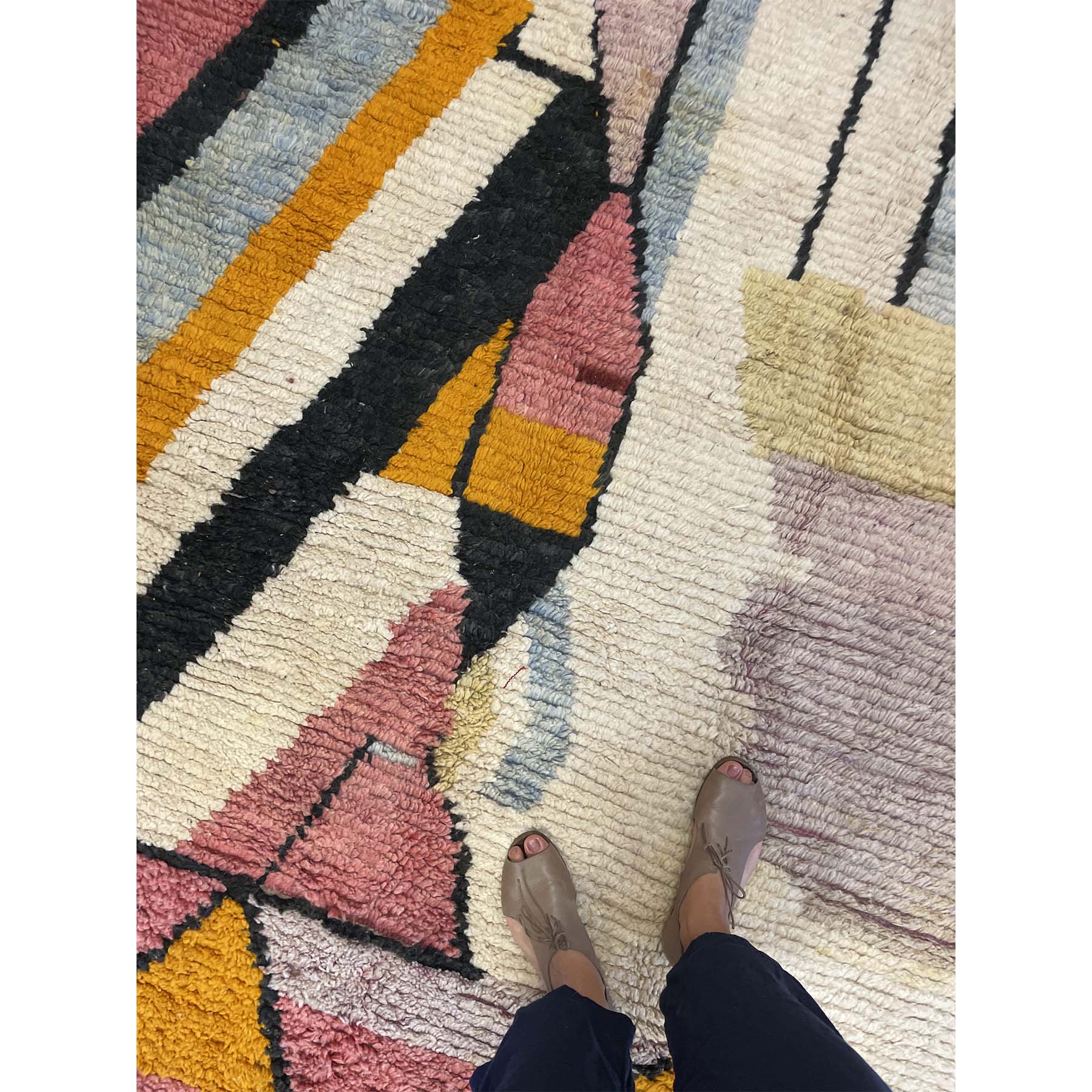 Abstract colorful Moroccan berber carpet - Kantara | Moroccan Rugs