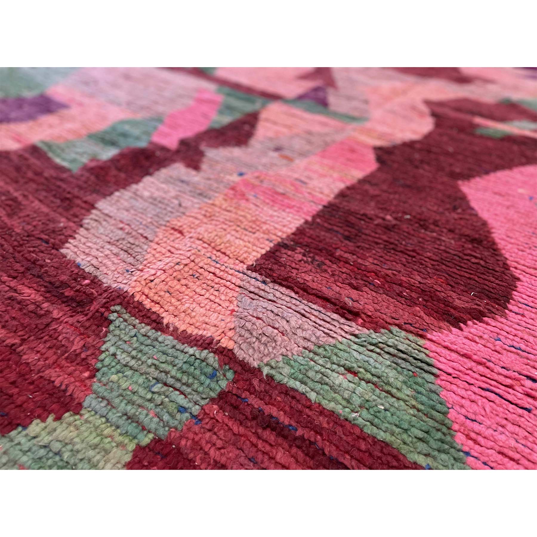 Colorful maroon Moroccan rug with abstract design - Kantara | Moroccan Rugs
