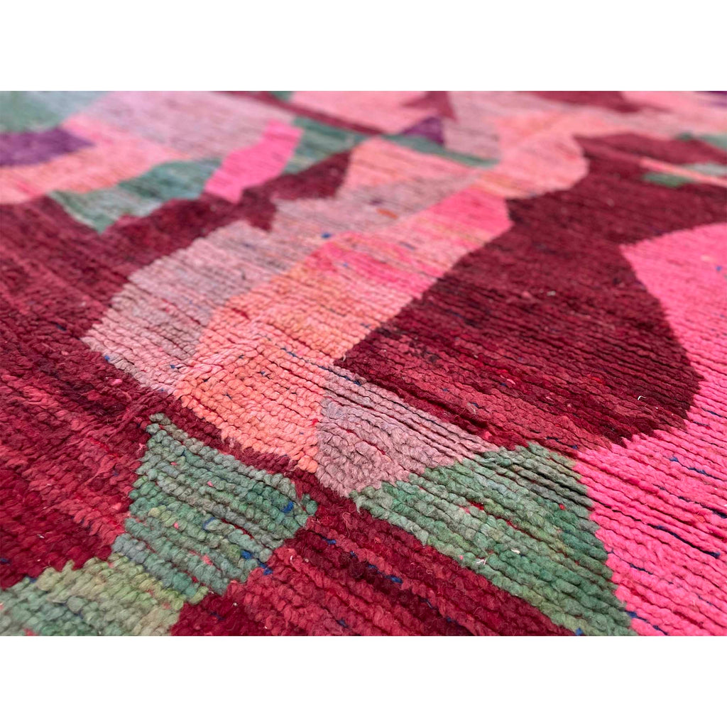 Colorful maroon Moroccan rug with abstract design - Kantara | Moroccan Rugs