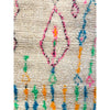White hand knotted Moroccan Azilal throw rug - Kantara | Moroccan Rugs