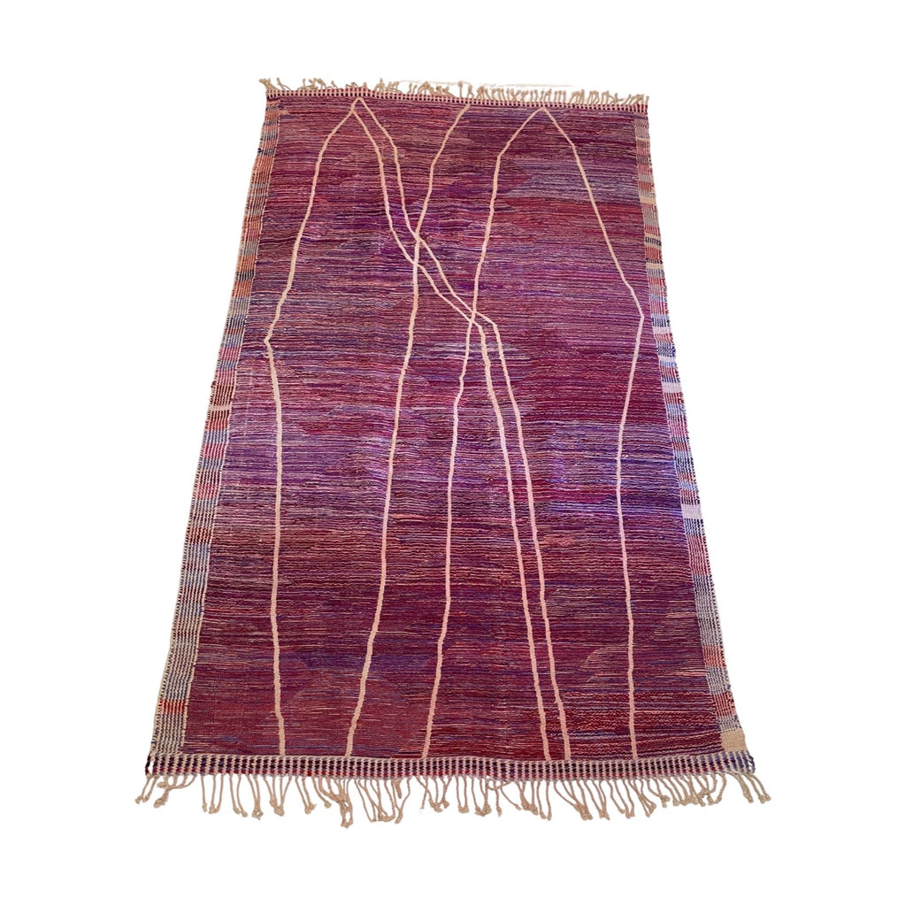 Beni Mrirt style pink and purple Moroccan living room rug - Kantara | Moroccan Rugs