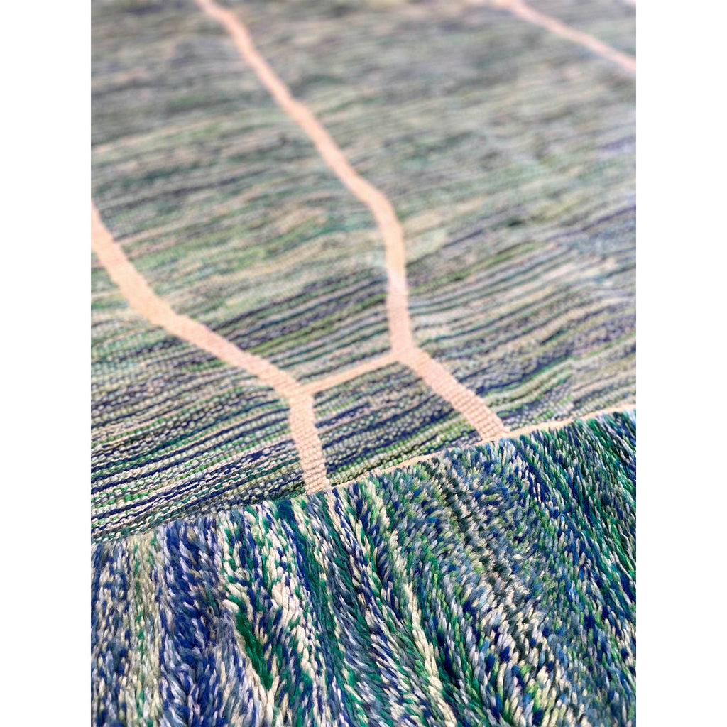 Handwoven reversible Moroccan Beni Mrirt living room rug - Kantara | Moroccan Rugs