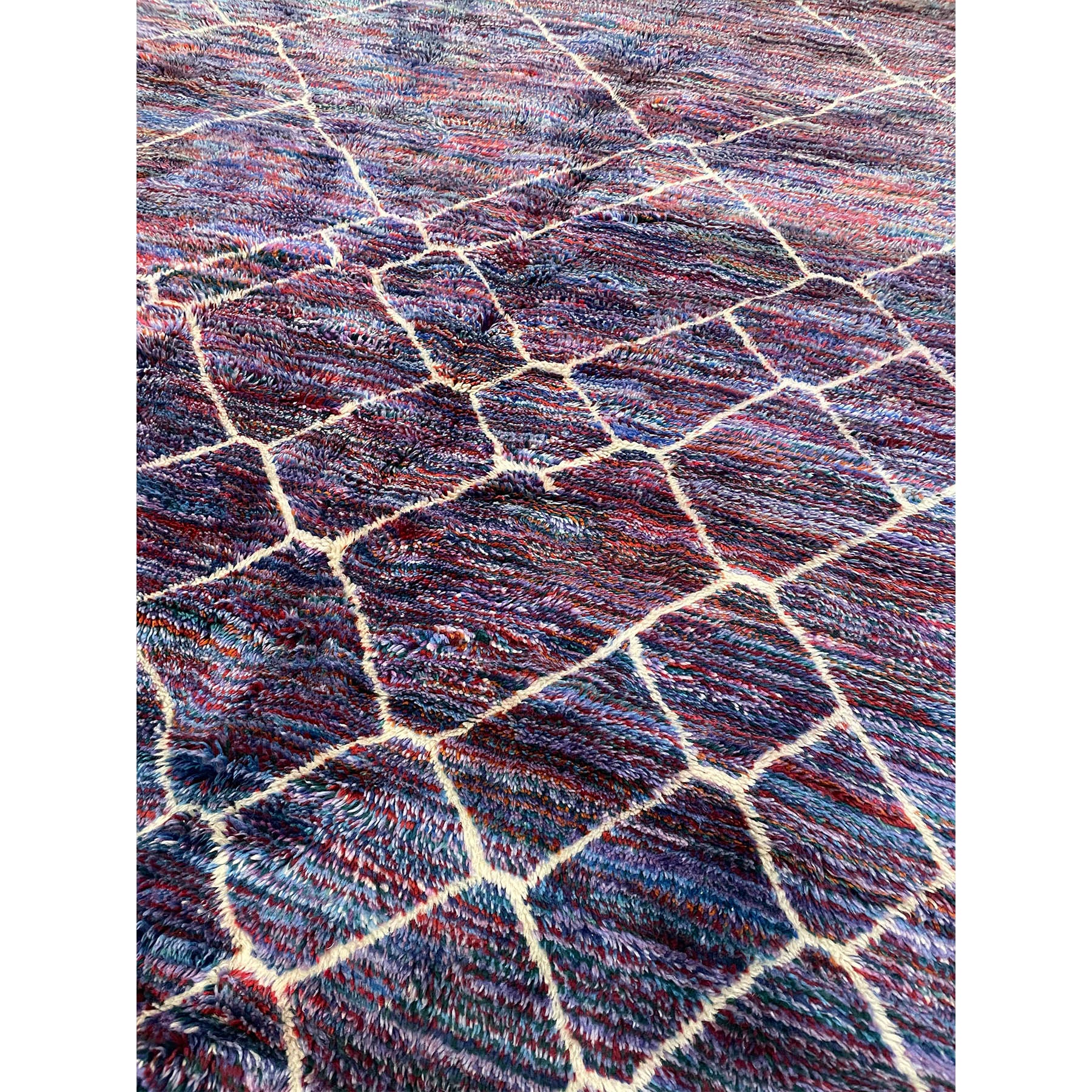 Geometric handknotted Moroccan area rug - Kantara | Moroccan Rugs