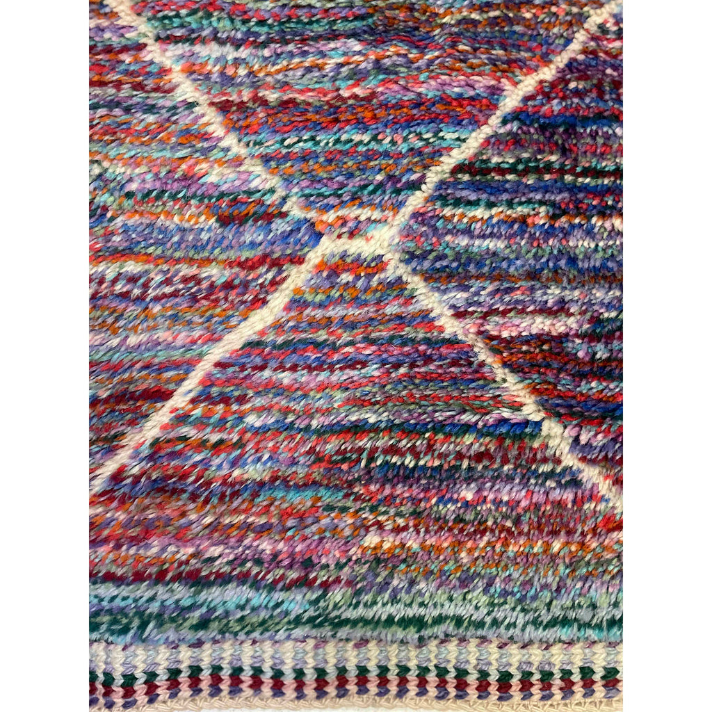 Colorful bohemian Beni Mrirt Moroccan area rug - Kantara | Moroccan Rugs