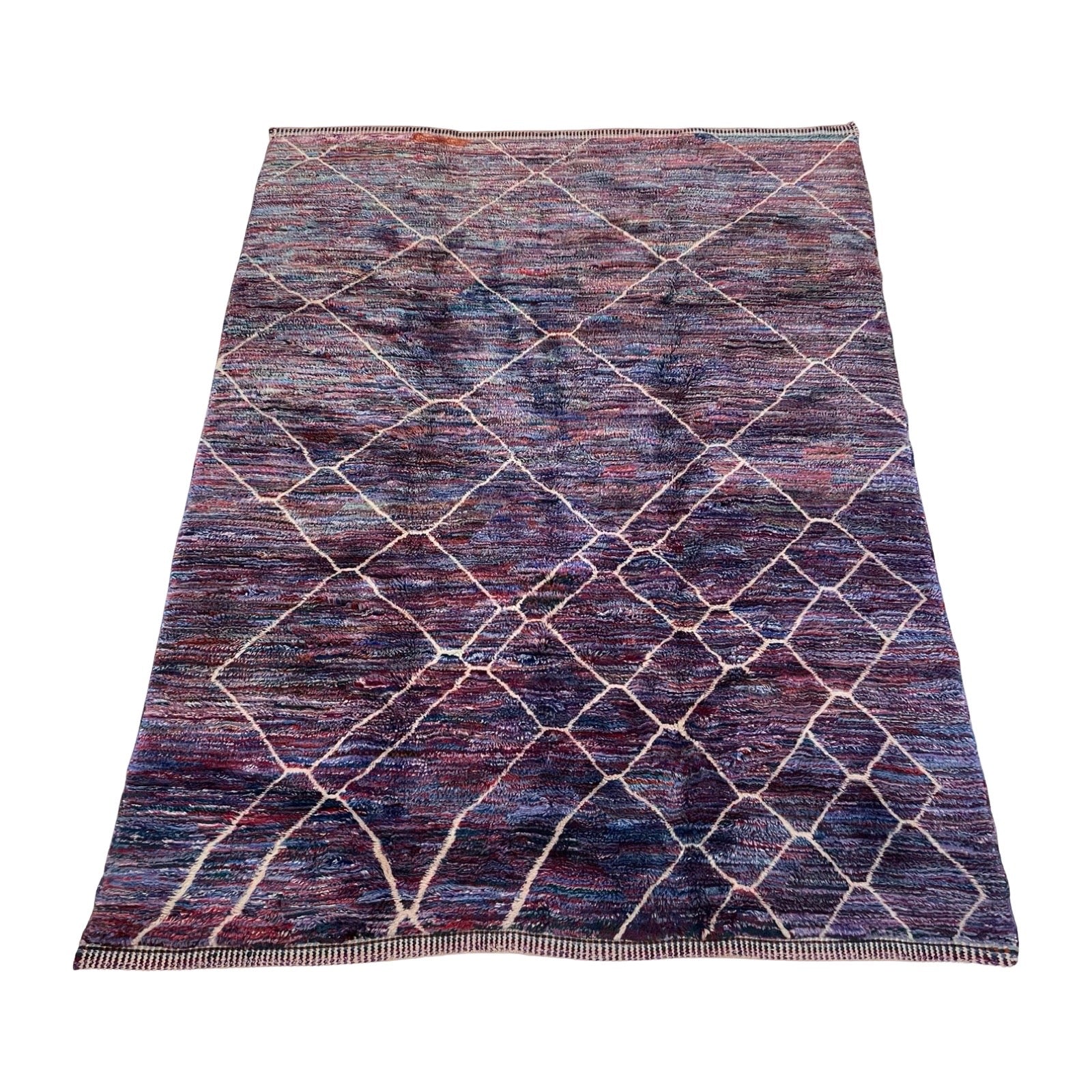 One of a kind honeycomb print Moroccan Beni Mrirt rug - Kantara | Moroccan Rugs
