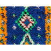 Vibrant blue and yellow Moroccan diamond runner rug - Kantara | Moroccan Rugs