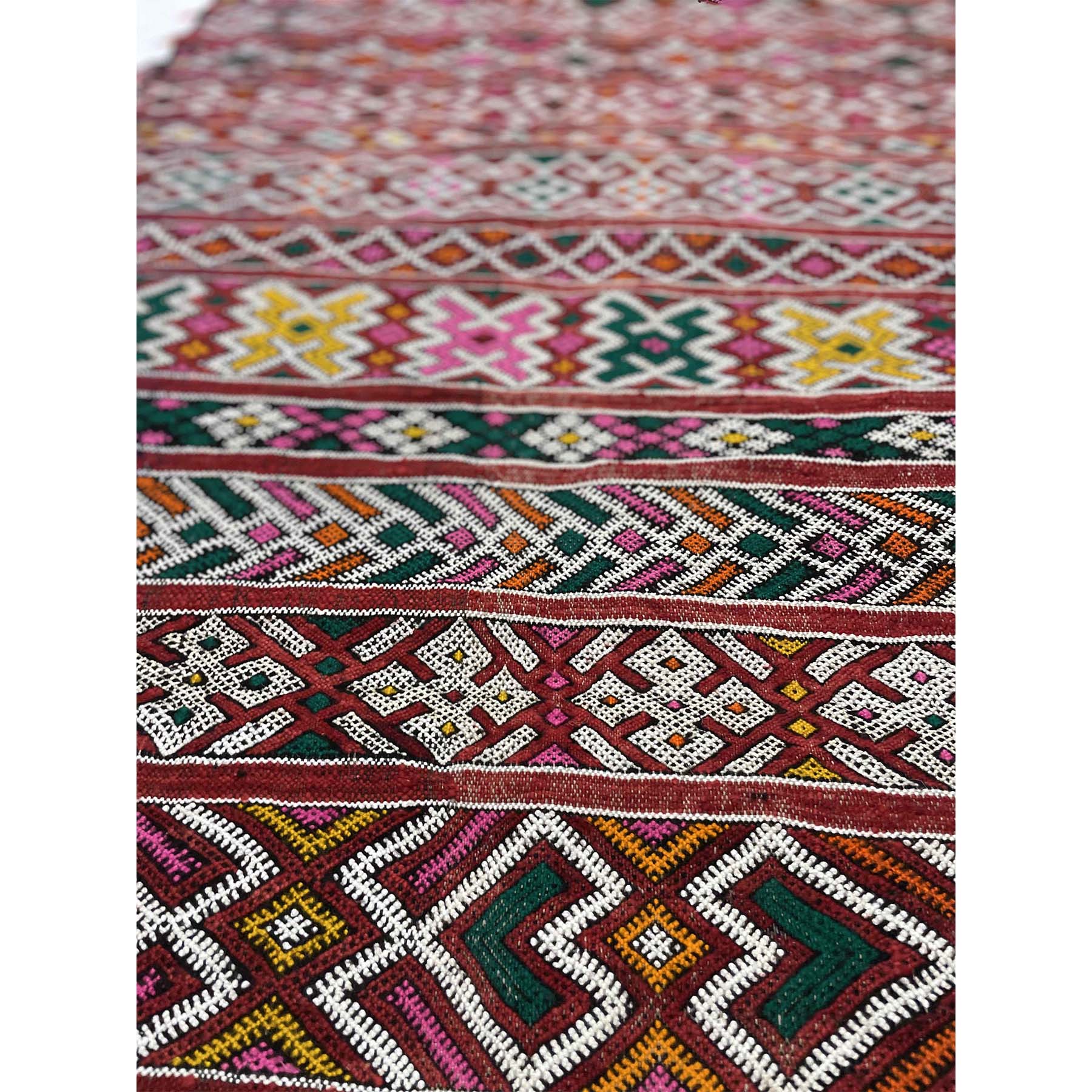 Vintage red bohemian Moroccan throw rug - Kantara | Moroccan Rugs