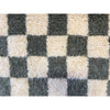 Mid century modern Moroccan checker print rug in gray and white - Kantara | Moroccan Rugs