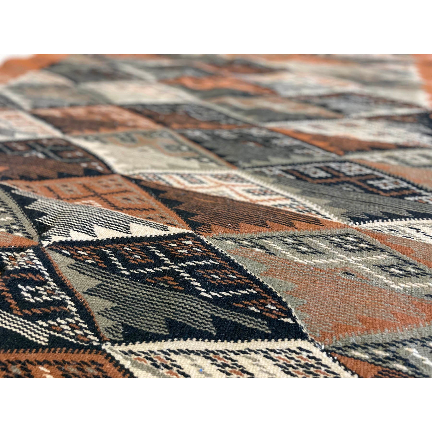 Contemporary geometric neutral Moroccan berber kilim - Kantara | Moroccan Rugs
