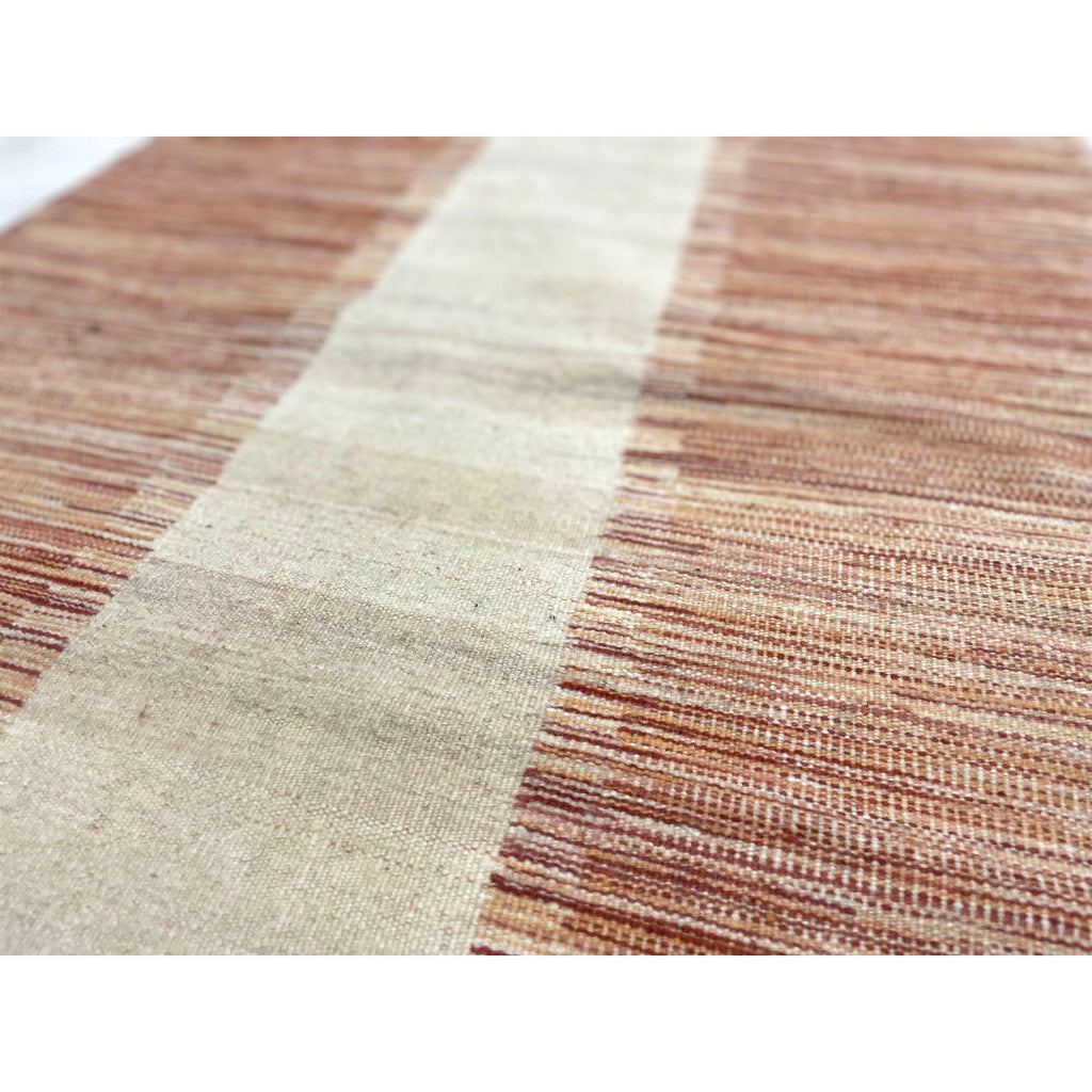 Flatwoven Moroccan hallway runner in pink and white - Kantara | Moroccan Rugs