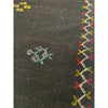 Dark brown Moroccan flatweave runner with colorful motifs - Kantara | Moroccan Rugs
