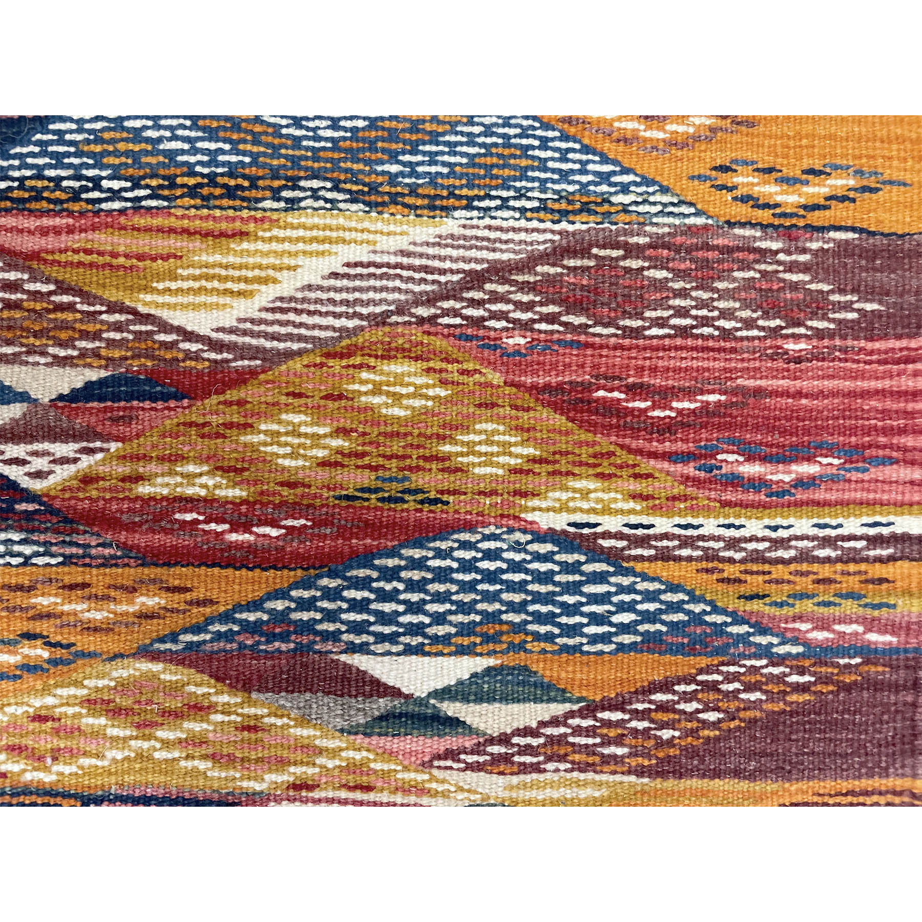 Flatwoven orange and red Moroccan kilim rug - Kantara | Moroccan Rugs