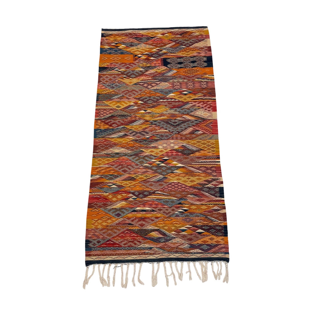 Red and orange Moroccan flatweave kilim - Kantara | Moroccan Rugs