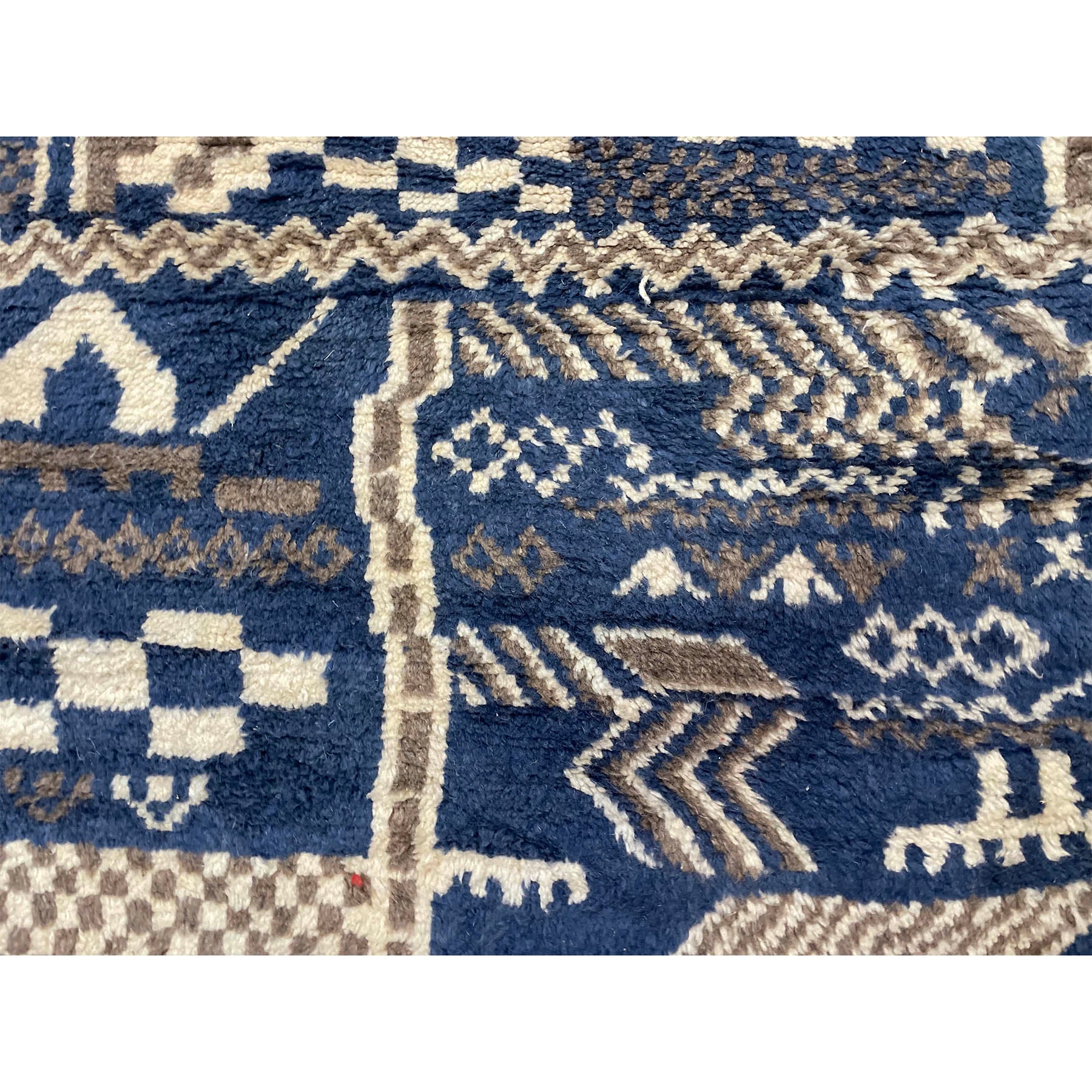 One-of-a-kind blue, grey, and white Moroccan rug - Kantara | Moroccan Rugs