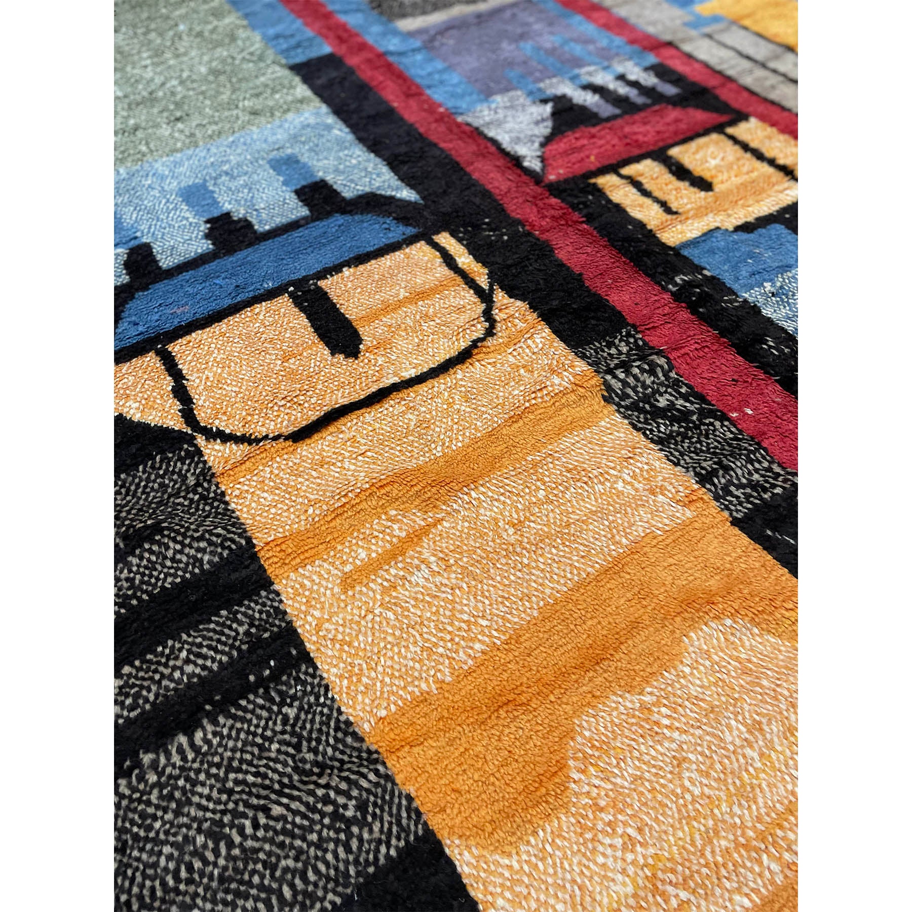Handwoven boho chic colorful Moroccan area rug - Kantara | Moroccan Rugs