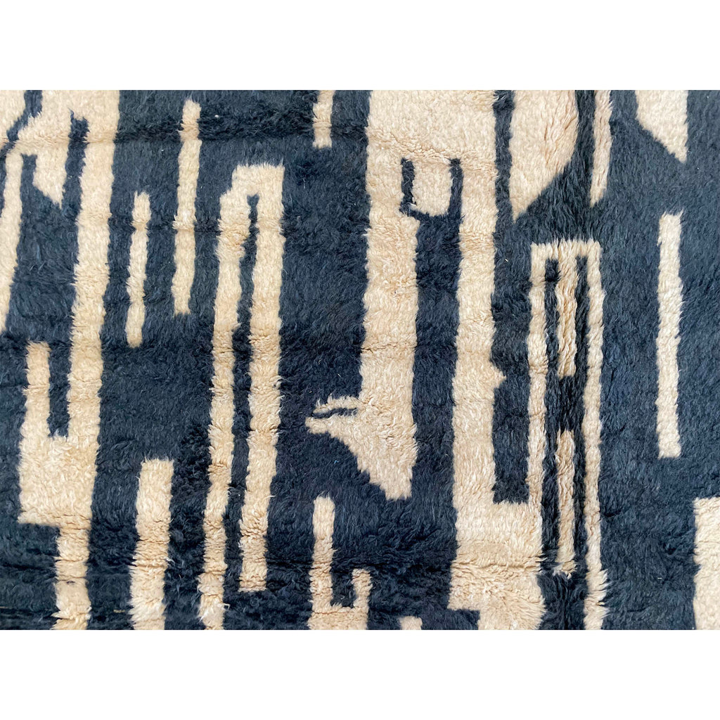 White and black contemporary Moroccan wool rug - Kantara | Moroccan Rugs