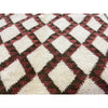 Geometric Moroccan diamond rug in white, red, and brown - Kantara | Moroccan Rugs