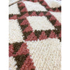 Neutral handknotted Moroccan diamond throw rug - Kantara | Moroccan Rugs
