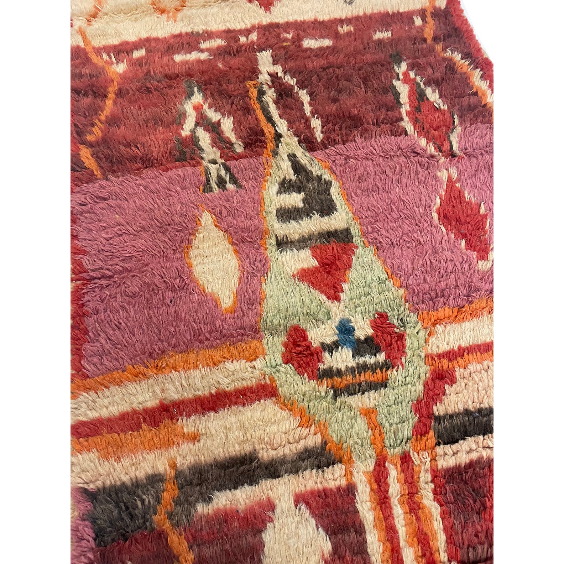 Colorful vintage art deco Moroccan runner rug - Kantara | Moroccan Rugs