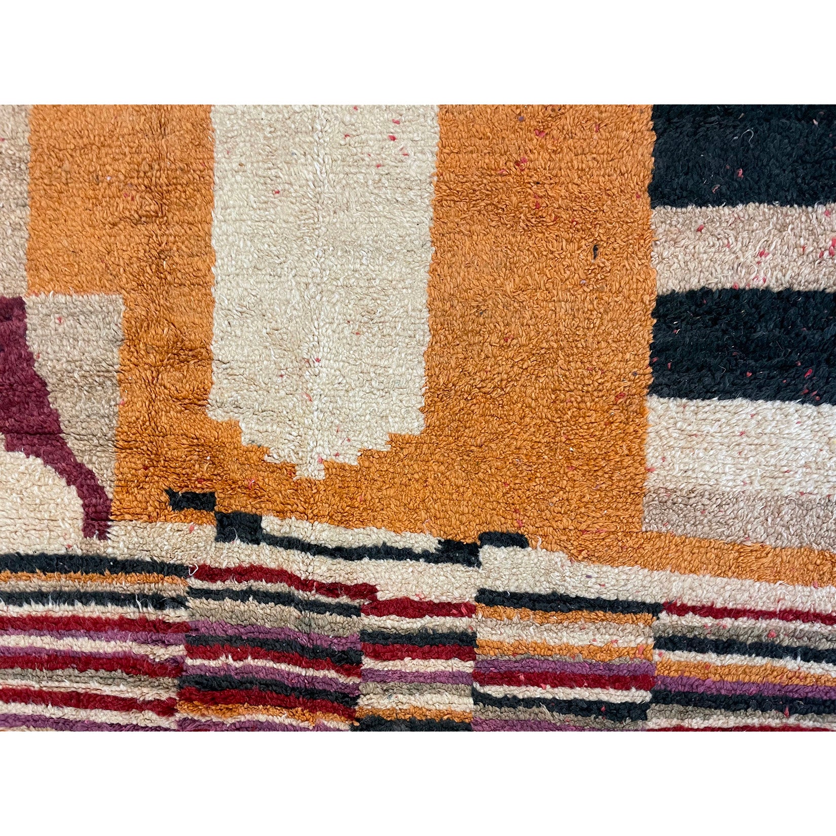 Colorful Moroccan area rug in yellow with abstract design - Kantara | Moroccan Rugs