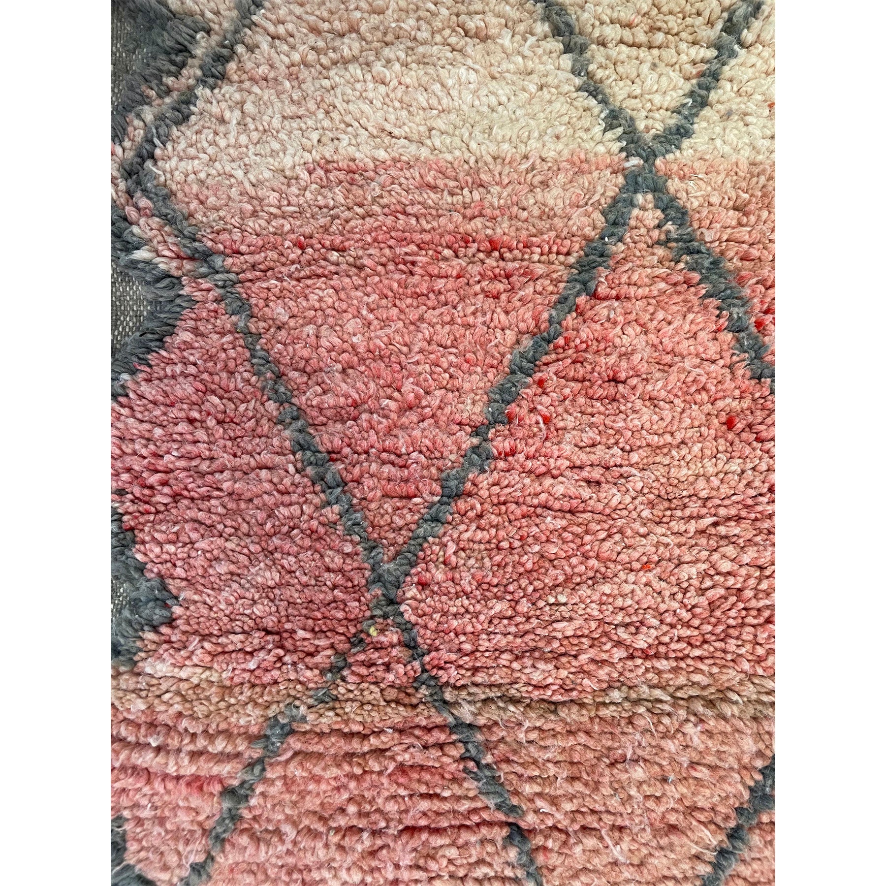 Pink Moroccan diamond runner hallway rug - Kantara | Moroccan Rugs