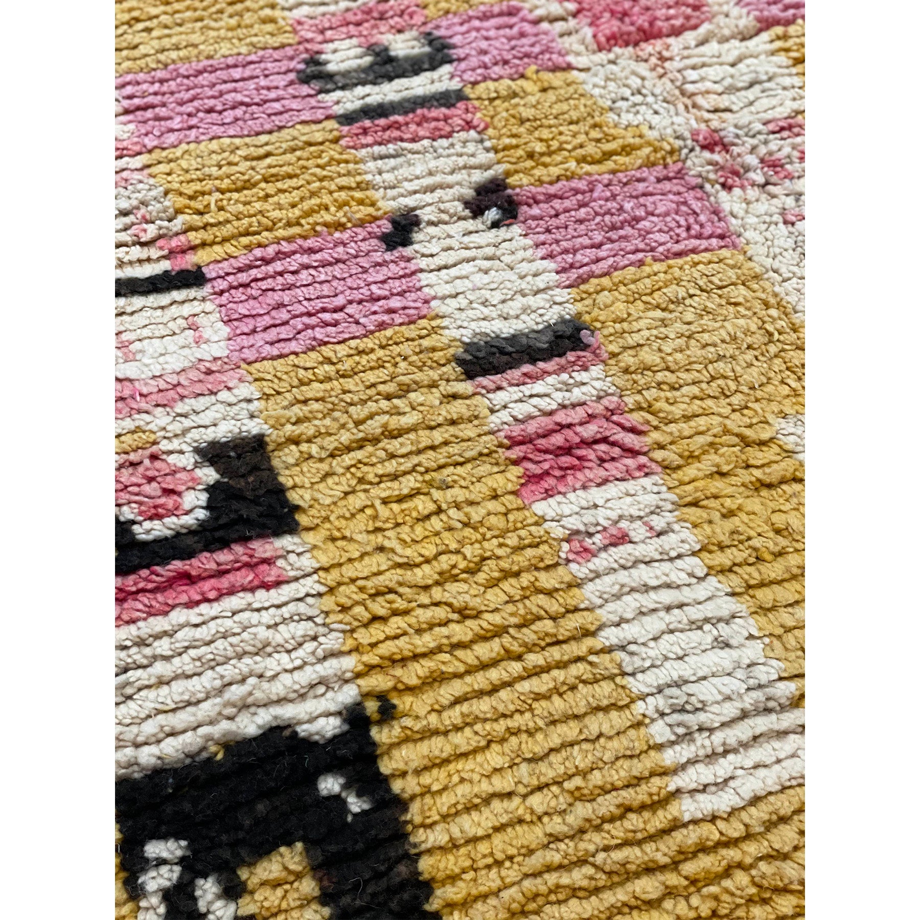 Canary yellow medium sized Moroccan rug - Kantara | Moroccan Rugs