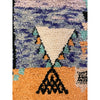 Handknotted Moroccan runner rug in yellow, blue, and white - Kantara | Moroccan Rugs