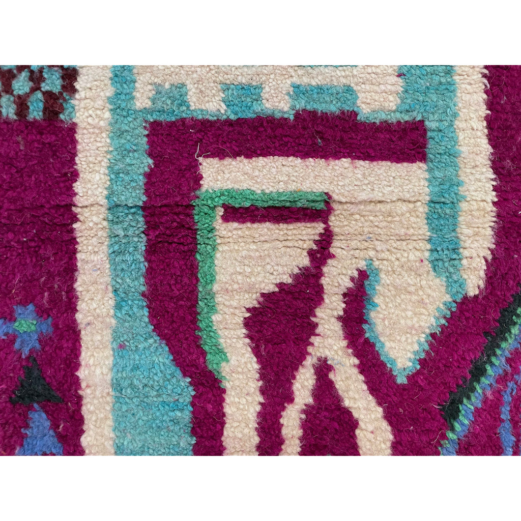 Boho chic handwoven purple Moroccan runner - Kantara | Moroccan Rugs