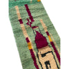 Abstract art deco Moroccan runner in green - Kantara | Moroccan Rugs