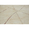 Close up of contemporary oversized Moroccan rug in ivory and red - Kantara | Moroccan Rugs