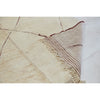 Bohemian berber rug in ivory and red with braided fringe  - Kantara | Moroccan Rugs
